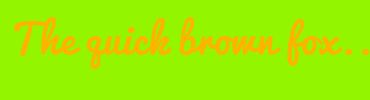 Image with Font Color FFB200 and Background Color 93F600